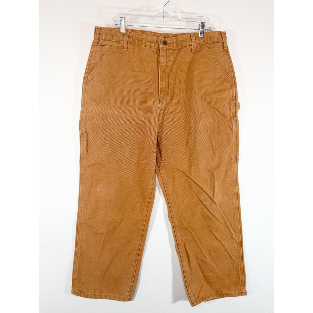 Carhartt B11 Firm Duck Carpenter Pants Mens 38x30 Brown Workwear